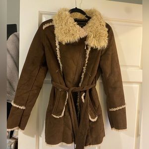 Laundry faux suede/fur jacket